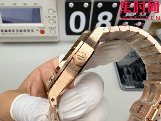 无卡度版本 王者再临！OCTA爱彼AP皇家橡树15500系列 全玫金黑盘 男士腕表 无卡度4302一体机 摆轮砝码 耀世登场 表径41mm 商品图5