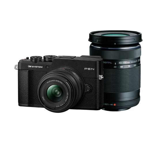 新品双镜头套机 OM SYSTEM PEN +14-42mm F3.5-5.6 III+ 40-150mm F4.0-5.6 R 9月29日发售 商品图0