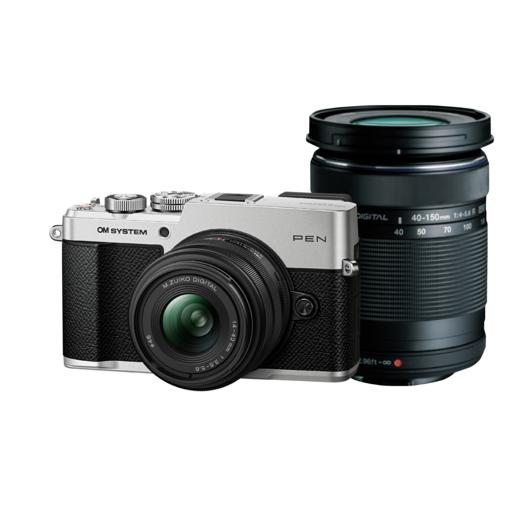 新品双镜头套机 OM SYSTEM PEN +14-42mm F3.5-5.6 III+ 40-150mm F4.0-5.6 R 9月29日发售 商品图1