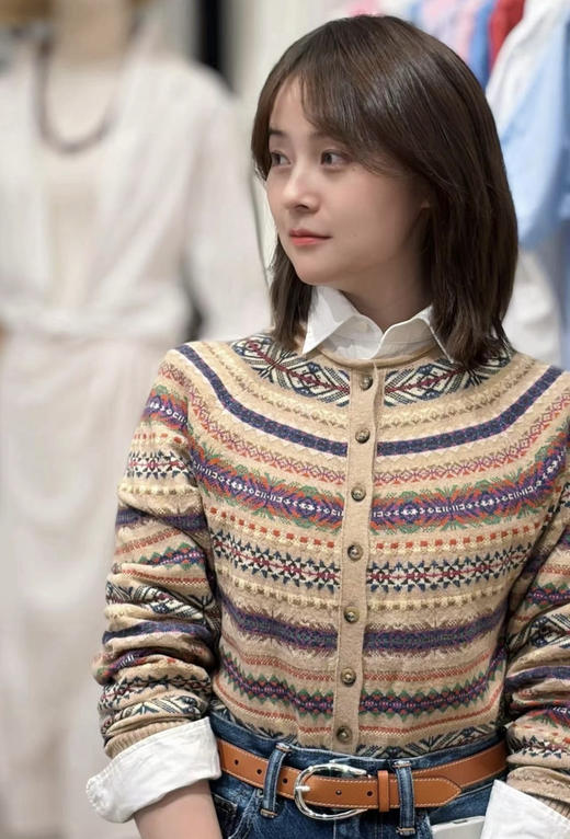 原单拉夫*伦女士提花羊毛针织开衫092401 商品图3