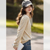 西遇美式字母印花T恤女2026秋季慵懒风涂鸦个性宽松长袖上衣SS060961 商品缩略图2