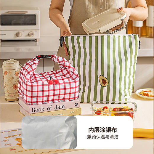 摩登主妇保温袋饭盒手提袋卷口饭盒袋上班族带饭便当袋餐包 商品图2