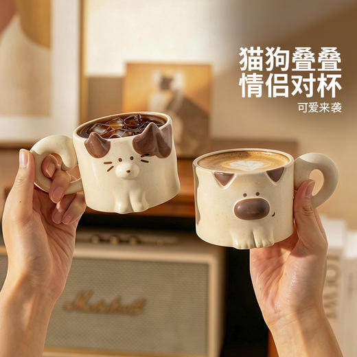 摩登主妇釉下彩陶瓷马克杯情侣杯高颜值家用喝水咖啡杯早餐杯 商品图1