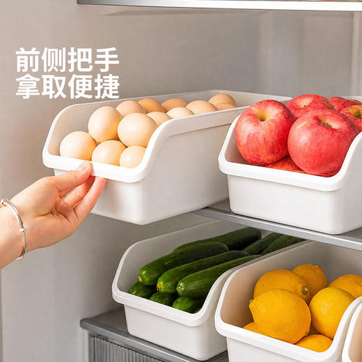 摩登主妇鸡蛋收纳盒冰箱整理盒厨房食品级保鲜盒抽屉式水果蔬菜盒 商品图3