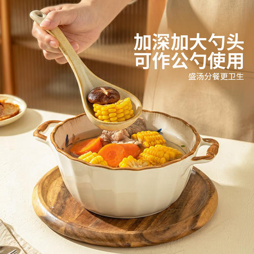 摩登主妇窑变陶瓷汤勺大号家用盛汤稀饭粥勺汤匙食品级长柄大勺子 商品图2