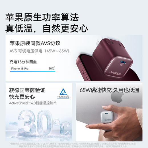 【新品】安克Anker 安克安心充Pro+  65W Max快充 A120M 商品图2