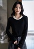Sonia life撞色小翻领羊毛桑蚕丝针织衫｜羊毛+桑蚕丝，贴肤穿也舒服！撞色翻领，温柔又时髦【3-7天发货】 商品缩略图4