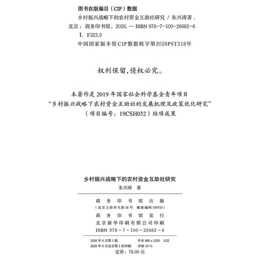 乡村振兴战略下的农村资金互助社研究 商品图1