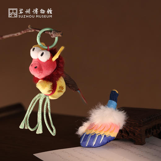 苏州博物馆 毛绒挂件葫芦手杖仪仗羽扇创意包挂挂饰 商品图1