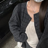【慵懒条纹外套】圆领开衫条纹外套 面料磨毛质感 软乎乎的面料 温柔松弛感 商品缩略图4
