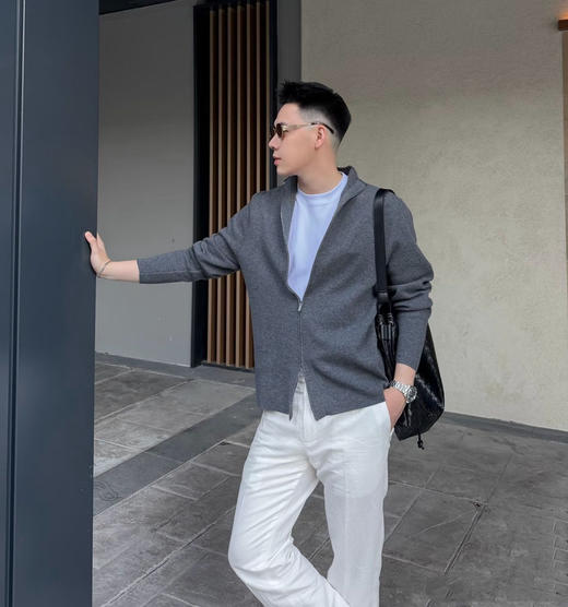 意大利BC同款男士全拉链羊毛毛衣 商品图4