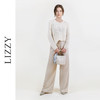 LIZZY时尚休闲V领轻奢洋气氛围感侧开叉针织长袖衫秋季女 商品缩略图1