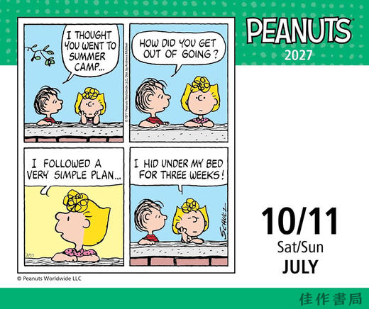 【2027年日历】Peanuts  2027 Day-to-Day Calendar / 花生漫画2027年日历 史努比 商品图3