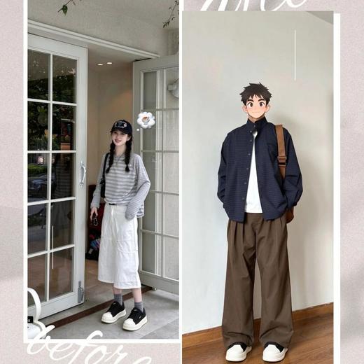 【双星--情侣款慕斯卷松糕鞋】软皮拼色复古美学，厚底缓震受力均衡，防滑纹理隐形增高4.5cm，舒适柔软防撞圆头，透气不闷脚不磨脚，软弹包裹性好，男女同款高颜值又百搭！ 商品图2