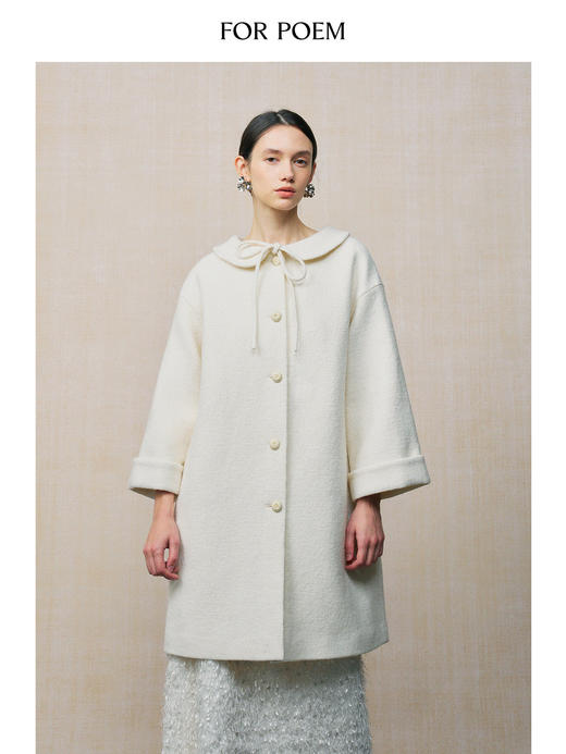 ForPoem 26F/W「伦敦时装周」前后两穿细闪基底 羊毛混纺短款外套 商品图3
