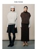 ForPoem 26F/W「伦敦时装周」绒感肌理 细闪亮片堆领羊绒拉绒马甲 商品缩略图1
