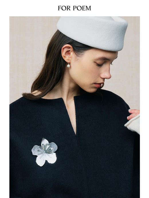 ForPoem 26F/W「伦敦时装周」前后两穿毛呢 羊毛羊绒混纺斗篷外套 商品图4