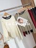 【撞色针织衫】拉夏贝尔/La Chapelle设计师款~撞色圆领针织通勤时髦立体装饰打底内搭长袖套头上衣女★★ 商品缩略图7