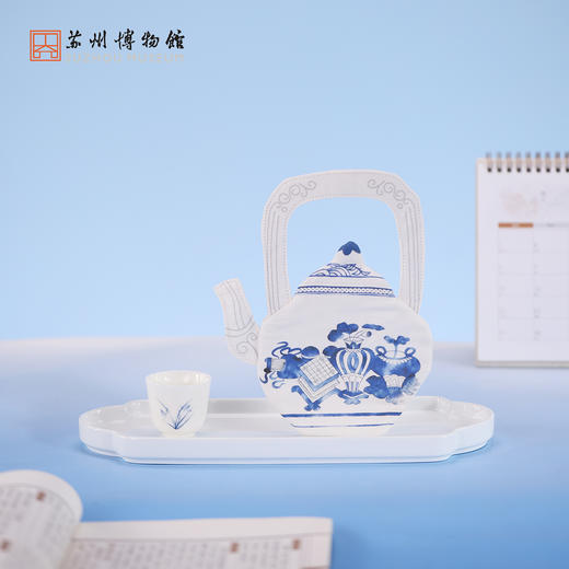苏州博物馆 青花瓷零钱包盖碗茶壶全棉创意造型 商品图3