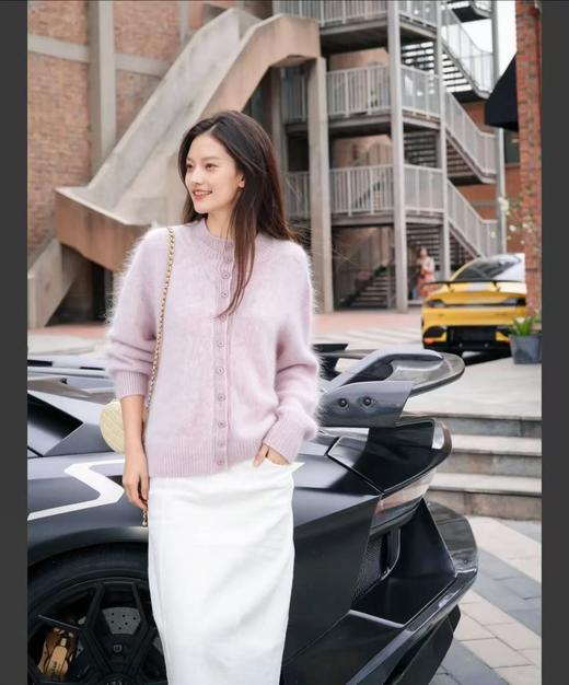 2026「莫奈花纱」小皮草油画感拉毛开衫系列 | 高级莫奈花园配色，绵羊毛与山羊绒混纺 商品图8