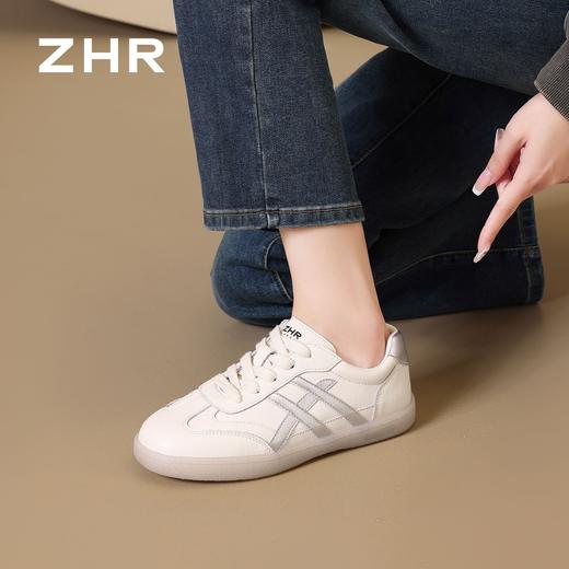 ZHR则则柔软平底小白鞋2026秋季新款银色条纹休闲板鞋日常通勤鞋★ 商品图8