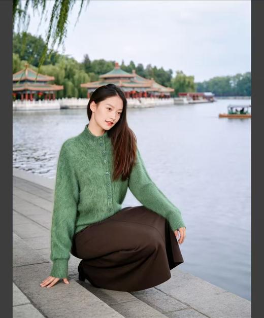 2026「莫奈花纱」小皮草油画感拉毛开衫系列 | 高级莫奈花园配色，绵羊毛与山羊绒混纺 商品图9