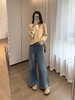 MISSBOUDIOR拼接烫钻满天星阔腿牛仔裤 | 今年秋冬牛仔裤，流行深蓝闪钻这一款，越时髦越松 商品缩略图1