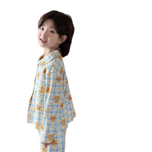 【3-5天左右发货】【39.9元/件起】2026新款儿童翻领羊毛蚕丝家居服套装秋冬季节男童女童 商品图4