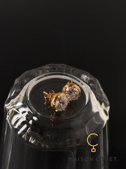 MAISON COVET  圆形六爪培育钻石耳钉 商品图4