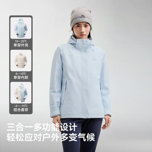 【经典2.0进阶羽绒版】伯希和户外三合一冲锋衣女90鹅绒登山服男 商品图4