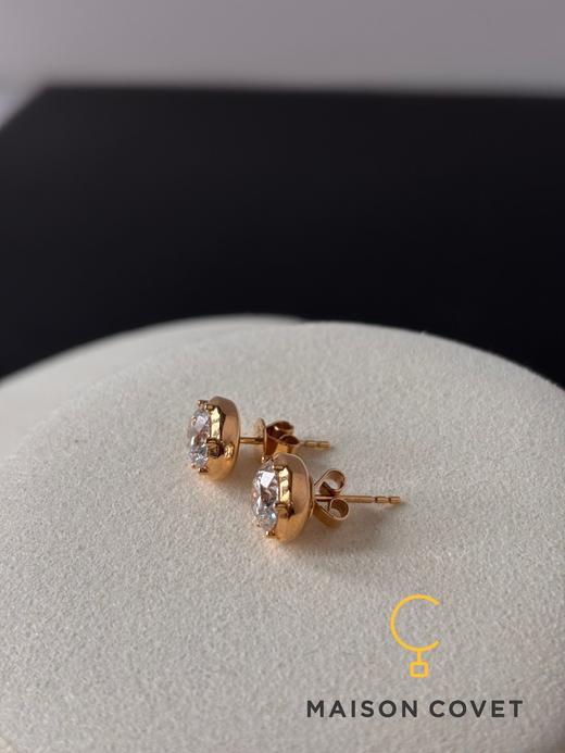 MAISON COVET  圆形六爪培育钻石耳钉 商品图2