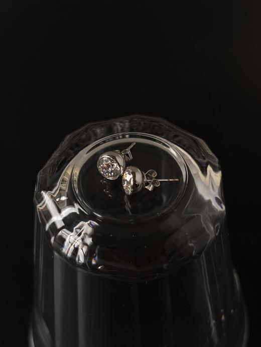 MAISON COVET  圆形包边培育钻石耳钉 商品图2