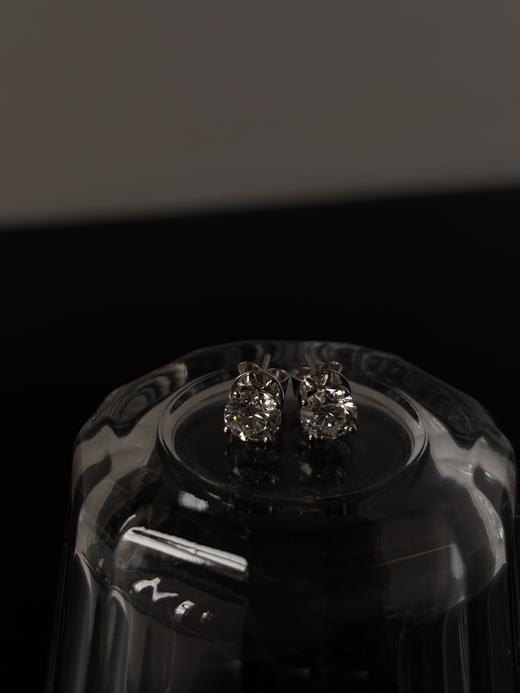 MAISON COVET  圆形四爪培育钻石耳钉 商品图1
