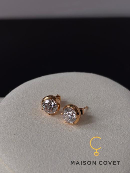 MAISON COVET  圆形六爪培育钻石耳钉 商品图1