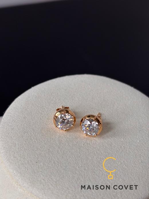 MAISON COVET  圆形六爪培育钻石耳钉 商品图0