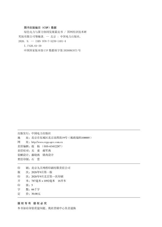 绿色电力与算力协同发展蓝皮书 商品图1