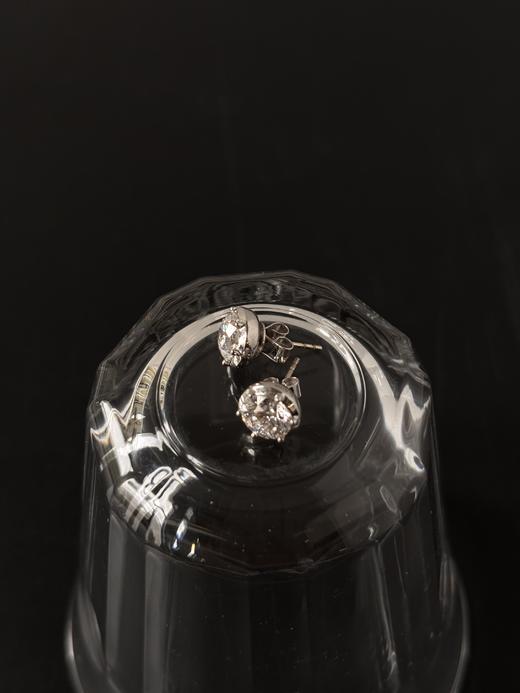 MAISON COVET  圆形六爪培育钻石耳钉 商品图9