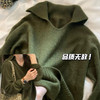 Sonia life·苔藓绿polo领毛衣 | 绵羊毛混纺面料超级细腻棉柔，黄黑皮穿显白好几度【3-5天发货】 商品缩略图4