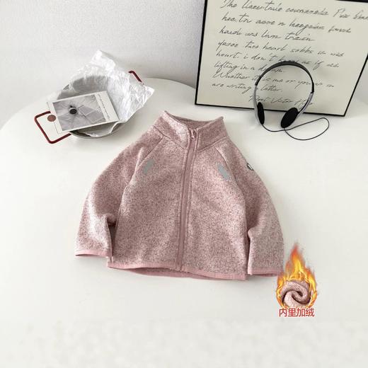 儿童摇粒绒外套女童秋冬季加绒加厚男童抓绒续热内搭外穿春秋上衣80-160★娃娃优选 商品图2