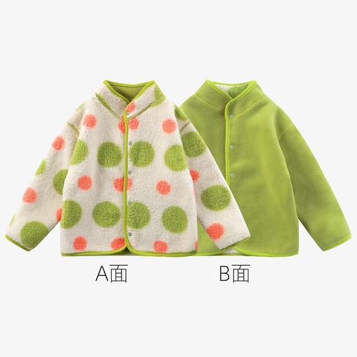儿童颗粒绒奥利绒外套正反两穿无骨外套男女宝同款90-160★娃娃优选 商品图1