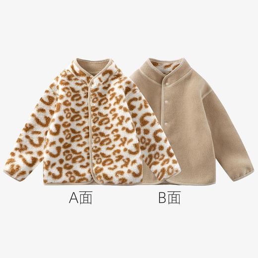 儿童颗粒绒奥利绒外套正反两穿无骨外套男女宝同款90-160★娃娃优选 商品图2