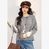 西遇韩系慵懒风针织衫女2026冬季软糯圆领气质温柔减龄针织开衫SS061008 商品缩略图4