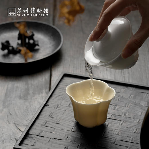 苏州博物馆 四时有景茶具礼盒一套4个茶杯园林花窗造型商务送礼 商品图3