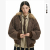 西遇韩系复古风棉外套女2026冬季韩系复古羊羔毛立领撞色短棉服SS061021 商品缩略图0