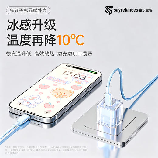 【精致小巧 强劲快充】塞尔兰斯 氮化镓30w超级快充套装 迷你缩小体积 出差通勤随身放 商品图1