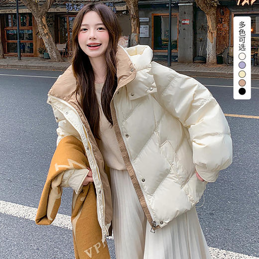 西遇韩系小个风棉外套女2026冬季韩系小个子短款加厚保暖棉衣SS061019 商品图0