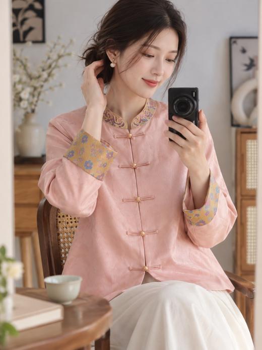 礼挚·真丝浮光锦中式外套｜中国美人的高定，细闪流光，华美贵气！【3-5天发货】 商品图5