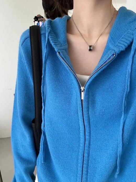 OSMIC ARMIN克莱因蓝连帽针织毛衣外套 | 巨巨显白的克莱因蓝，软软糯糯，贴身穿也很舒服【3-5天发货】 商品图2