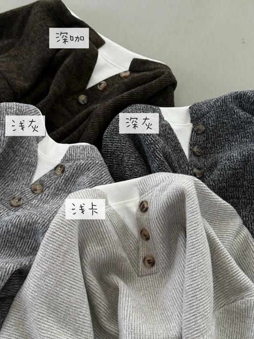 【带品牌防伪标】罗蒙·男士亨利领假两件毛衣｜一件穿出高级层次，松弛有腔调，很老钱！【3-5天发货】 商品图4
