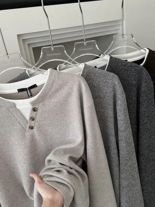 【带品牌防伪标】罗蒙·男士亨利领假两件毛衣｜一件穿出高级层次，松弛有腔调，很老钱！【3-5天发货】 商品图7